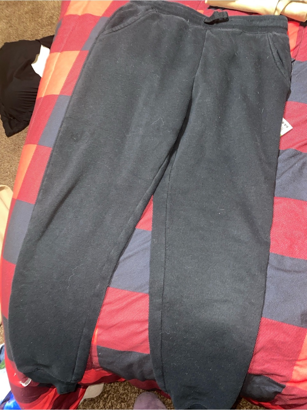 Men's Black Fleece Jogger Pants - Comfortable Everyday Sweatpants